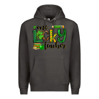Smoke St. Patrick's One lucky Teacher Premium Hoodie - OliviaCreatesArt