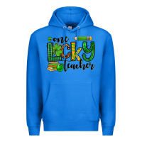 True Royal St. Patrick's One lucky Teacher Premium Hoodie - OliviaCreatesArt