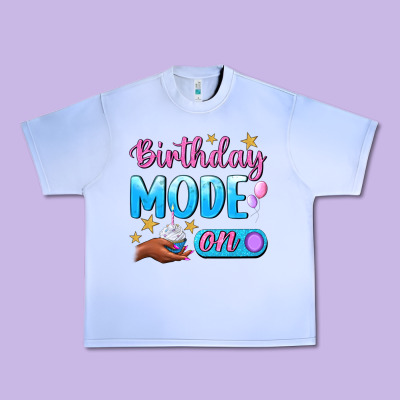 Birthday Mode On Urban Heavy Tee Designed By Bundleandbundleshop