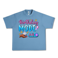 Pebble Blue Birthday Mode On Urban Heavy Tee - BundleAndBundleShop