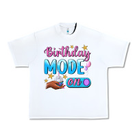 White Birthday Mode On Urban Heavy Tee - BundleAndBundleShop