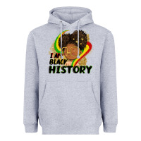 Heather Grey I am black history Heavyweight Hoodie - FaDigitalArtStudio