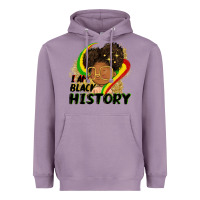 Lavender I am black history Heavyweight Hoodie - FaDigitalArtStudio