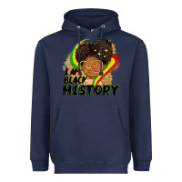 Navy I am black history Heavyweight Hoodie - FaDigitalArtStudio