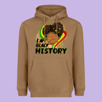 I Am Black History Heavyweight Hoodie Designed By Fadigitalartstudio