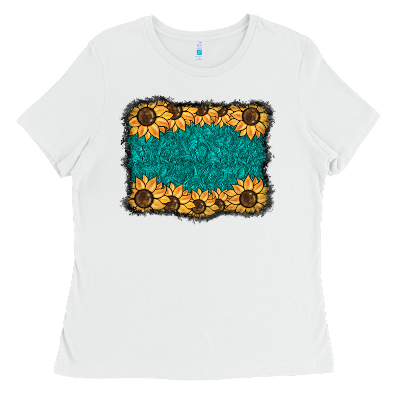 Sunflower Background Ladies Tee by BarkalooDesign | Teevron