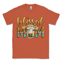 Copper Western Blessed Mom Charolais Bull Mother's Day Classic Tee - LillyAllenDesigns