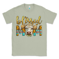 Western Blessed Mom Charolais Bull Mother's Day Classic Tee | Teevron
