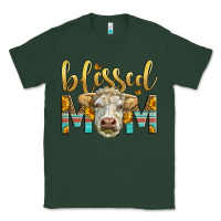 Sports Green Western Blessed Mom Charolais Bull Mother's Day Classic Tee - LillyAllenDesigns