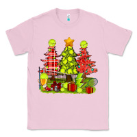 Bubblegum Pink Christmas With Tennis Trees Classic Tee - BundleAndBundleShop
