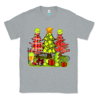 Heather Grey Christmas With Tennis Trees Classic Tee - BundleAndBundleShop