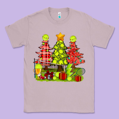 Christmas With Tennis Trees Classic Tee Designed By Bundleandbundleshop