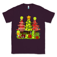 Plum Christmas With Tennis Trees Classic Tee - BundleAndBundleShop