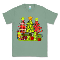 Sage Christmas With Tennis Trees Classic Tee - BundleAndBundleShop