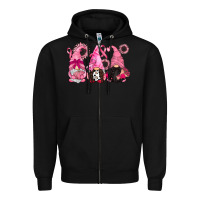 Black breast cancer gnomes Zipper Hoodie - CowGirlArtShop