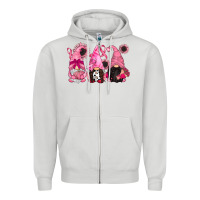 Dove Grey breast cancer gnomes Zipper Hoodie - CowGirlArtShop