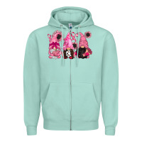 Seafoam breast cancer gnomes Zipper Hoodie - CowGirlArtShop