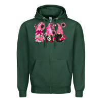 Sports Green breast cancer gnomes Zipper Hoodie - CowGirlArtShop