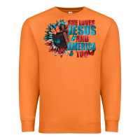 Carrot She love Jesus and America too Premium Sweatshirt - FaDigitalArtStudio