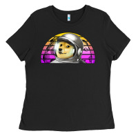 Black dogecoin to the mars Ladies Tee - Jasminsmagicworld