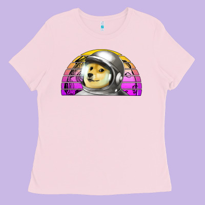Dogecoin To The Mars Ladies Tee Designed By Jasminsmagicworld