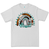 Dove Grey blessed rainbow cowhide aztec Premium Tee - Jasminsmagicworld