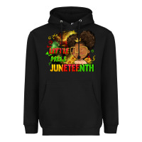 Black Little miss Juneteenth Heavyweight Hoodie - FaDigitalArtStudio