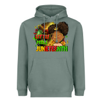Sage Little miss Juneteenth Heavyweight Hoodie - FaDigitalArtStudio