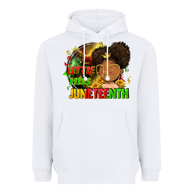 Little Miss Juneteenth Heavyweight Hoodie by FaDigitalArtStudio | Teevron