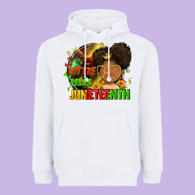 Little Miss Juneteenth Heavyweight Hoodie Designed By Fadigitalartstudio