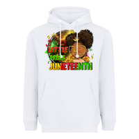 White Little miss Juneteenth Heavyweight Hoodie - FaDigitalArtStudio