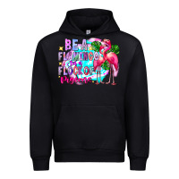 Black bea flamingo in a flock of pigeons Urban Hoodie - CowhideDigitalArt