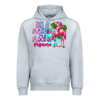 Heather Grey bea flamingo in a flock of pigeons Urban Hoodie - CowhideDigitalArt
