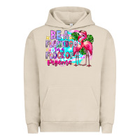 Pigment French Oak bea flamingo in a flock of pigeons Urban Hoodie - CowhideDigitalArt