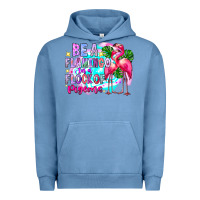 Pigment Pebble Blue bea flamingo in a flock of pigeons Urban Hoodie - CowhideDigitalArt