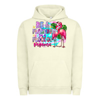 Pigment Pistachio bea flamingo in a flock of pigeons Urban Hoodie - CowhideDigitalArt