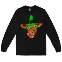 Black St Patricks Day Cow Long Sleeve Tee - Bettercallsaul