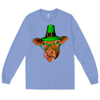 Colony Blue St Patricks Day Cow Long Sleeve Tee - Bettercallsaul