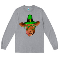 Heather Grey St Patricks Day Cow Long Sleeve Tee - Bettercallsaul