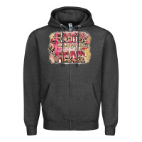 Charcoal Heather faith over fear breast cancer 12 inches 300 dpi Zipper Hoodie - CowGirlArtShop