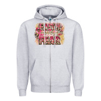 Heather Grey faith over fear breast cancer 12 inches 300 dpi Zipper Hoodie - CowGirlArtShop