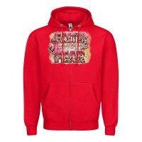 Red faith over fear breast cancer 12 inches 300 dpi Zipper Hoodie - CowGirlArtShop