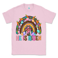 Bubblegum Pink He Is Risen Rainbow Classic Tee - BundleAndBundleShop