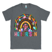 Charcoal Heather He Is Risen Rainbow Classic Tee - BundleAndBundleShop