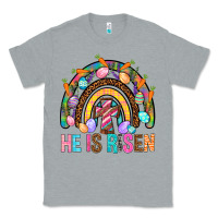 Heather Grey He Is Risen Rainbow Classic Tee - BundleAndBundleShop
