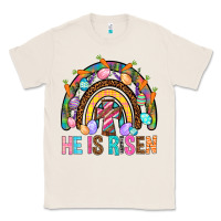 Natural He Is Risen Rainbow Classic Tee - BundleAndBundleShop
