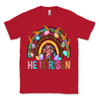Red He Is Risen Rainbow Classic Tee - BundleAndBundleShop