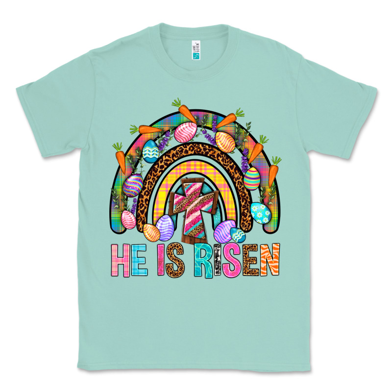 He Is Risen Rainbow Classic Tee by BundleAndBundleShop | Teevron