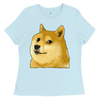 Baby Blue doge coin shiba dog Ladies Tee - Jasminsmagicworld