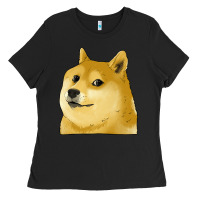 Black doge coin shiba dog Ladies Tee - Jasminsmagicworld